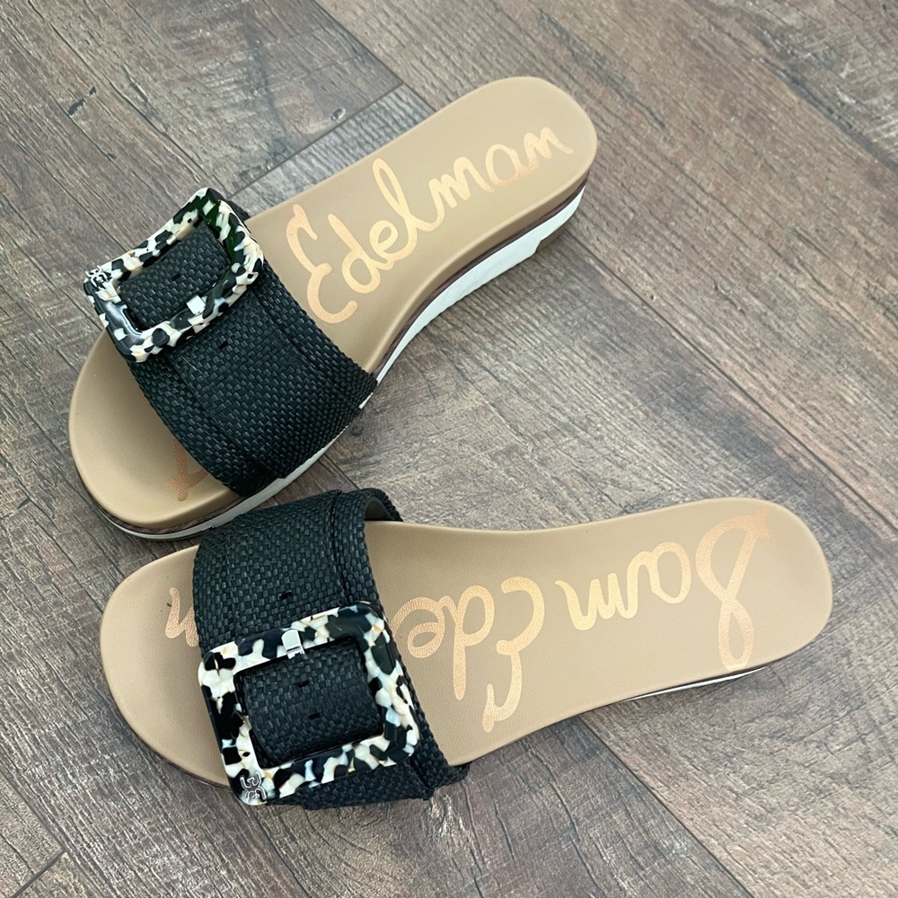 Sam Edelman Black and Brown Sandals - Picture 2 of 6